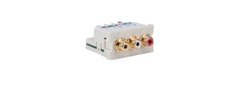 Leviton White MOS Wallplate 3-Port RCA Audio Video Jack Insert Module 41292-AET picture