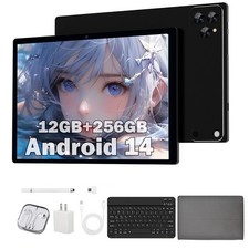 10.1 inch Android 14 Tablet 12GB+256GB Touchscreen Processor Wi-Fi HD Octa-core picture