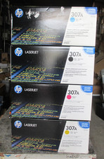 LOT 4 HP 307A Cyan, Magenda, Black, Yellow  Toner Cartridge HP Color LaserJet picture