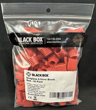 New Black Box Snagless 8.0mm Cable Boots Red 50 Pack #FMT8720-1 picture