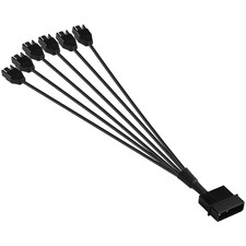 Molex to 4 Pin Fan Cable 12V Full Speed PC Fan Power Splitter, 6PCS 4-Pin picture