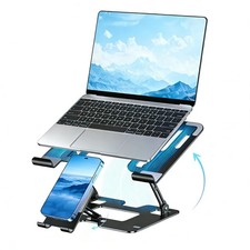 Ergonomic 2-in-1 Laptop Cooling Stand with Holder for Desk, Office Sturdy Hei... picture