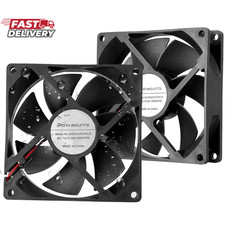 92Mm 90Mm 12V DC High Airflow Moisture-Proof Fan 2Pin XH2.54 3000RPM 2-Pack picture