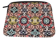 Vera Bradley Tablet Laptop 14in Sleeve Holder Sierra Stream Quilted Zip EUC picture