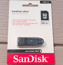SanDisk Ultra 32GB USB 3.0 USB-A Flash Drive 130MB/s Black SDCZ48-032G-A46 picture