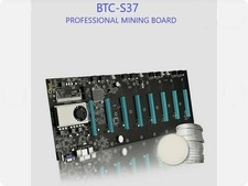BTC-S37 Miner Motherboard  8 PCIE x16 Graphics Card w/ Cpu DDR3 VGA HDMI picture