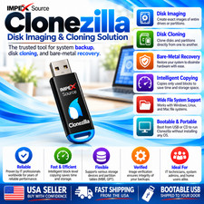 CloneZilla Hard Disk Partition Clone Backup software Boot USB GPL License for PC picture