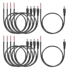 10pcs DC Power Pigtails Cable 3.5mm x 1.35mm Male Barrel Plug to Bare Wire 50cm picture