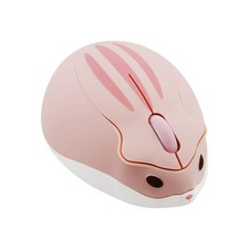 2.4GHz Wireless Mouse Cute Hamster Shape Less Noice Portable Mobile Pink picture