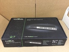 Open Box Luxul XMS-2624P 26-Port 24 PoE+ Gigabit Managed Network Switch picture