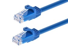 (10 Pack) Monoprice Cat5e Ethernet Patch Cable - 2ft - Blue, RJ45, 350Mhz, 24AWG picture