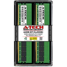 A-Tech 64GB 2x 32GB 2Rx8 PC5-38400R DDR5 4800MHz EC8 REG RDIMM Server Memory RAM picture