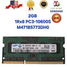 Samsung 2GB 1Rx8 DDR3 Laptop RAM PC3-10600S 1333MHz SO-DIMM M471B5773DH0-CH9 picture