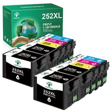 10PK T252XL 252 XL Ink Cartridge Replacement For Epson WorkForce WF-3620 WF-3640 picture