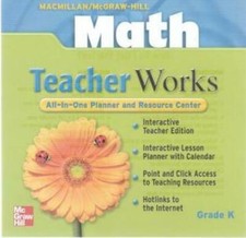 Macmillan/McGraw-Hill Math: TeacherWorks Grade K PC MAC CD Kindergarten lessons picture