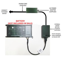 External Laptop Battery Charger for Dell Inspiron 15 5565 5567 5568 5578, WDX0R picture