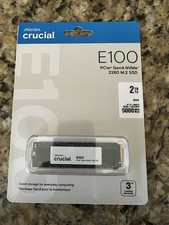 Crucial E100 2TB PCIe Gen4 NVMe M.2 2280 Internal SSD 5000MB/s picture