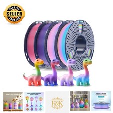 4x250g Rainbow PLA Filament Bundle for Creative 3D Printing - Fast Color Change picture