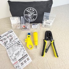 Klein Tools VDV026-212 Twisted Pair Installation Kit RJ45 Crimper Lot picture