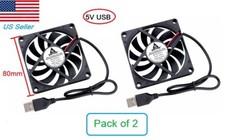 2pcs 5V USB 80mmx10mm Gdstime 8010s DC Brushless Cooling Industrial  Fan 8010 picture