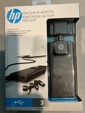 HP 65W Slim AC Adapter G6H47AA#ABA charge multiple devices 3 tips Brand New picture