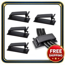 Cable Management Clips 50Pcs Self Adhesive Black Polyamide66 picture
