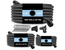 Funda protectora para cables automotrices, tubo corrugado negro ignífugo 30 ft. picture
