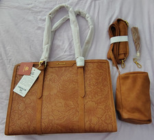 LOVEVOOK Laptop Bag Women Vintage Embossed PU Leather Work Tote 15.6