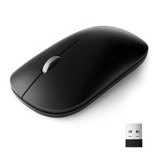 USB Wireless Mouse 2.4G Silent Slim Cordless Computer Mouse with Metal Scroll... picture