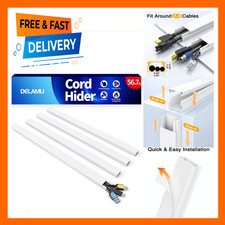 Cable Raceway, Paintable Wall Cord Cover for 2-3 Wires, 56.7-inch Self-Adhesive picture