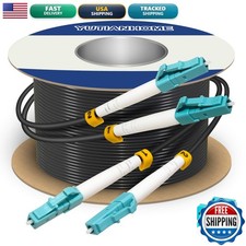 YUTIANHOME 50M Armored Fiber Patch Cable OM3 LC to LC Multimode 50/125um picture