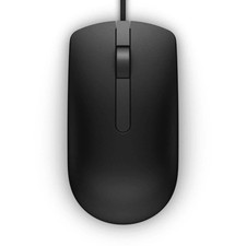 Dell MS116p USB Wired Optical Mouse Black 3 Button Scroll Wheel 1000 DPI 0WPHTC picture