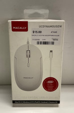 Macally UCDYNAMOUSEW USB-C Optical Mouse White Quiet Click Brand New  picture