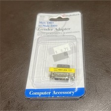 RadioShack DB9 Male to DB9 Male Serial Gender Adapter Gold Plated Silver 26-231 picture