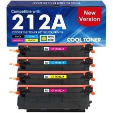 ** NEW HP Toner | 212A / 212X | Black / Color | With Chips | Compatible | 4-Pack picture