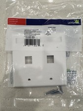 LOT OF 35 | Leviton QuickPort 2‑Port Wallplate White | 42080‑2WP | Contractor Pk picture