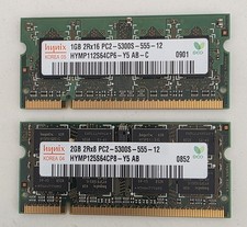 3GB TOTAL Hynix 2GB 2Rx8 PC2-5300S-555-12 and 1GB 2Rx16 PC2-5300S-555-12 RAM LOT picture