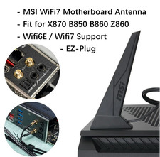 MSI High Gain 9dBi WiFi7/6E/6 Motherboard Antenna EZ-Plug for MSI X870 B850 Z890 picture