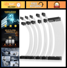16AWG Power Supply Extension Cable Kit - Dual EPS & PCI-E Sleeved Cables, 30cm picture