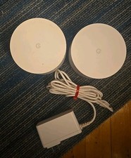 2 X Google Wifi Model AC-1304 Whole Home Mesh WiFi AP System W/ 1 Power Cord picture