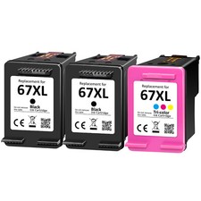 67XL Ink Cartridge for HP 67 Ink Deskjet 2700e 2755e 2800e 4155e Envy 6000 6458e picture