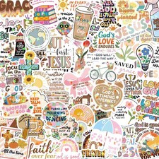 120PCS Christian Bible Verse Stickers, 1-3in, Boho Stickers picture