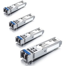 HFiber 4 Pack 1.25G Single Mode SFP LC Module, 1000Base-LX/LH Fiber Transcei... picture