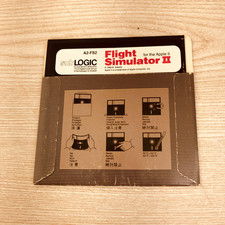 SubLogic Flight Simulator Apple II ii 2 1983 Vintage Floppy Disk picture