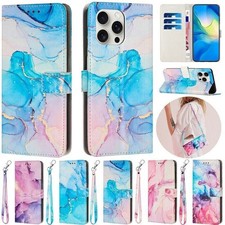 Marble Leather Wallet Cover Case For Oppo Reno 15 13 A6X A5 A80 A60 Realme 16 picture