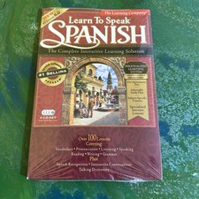 The Learning Company Learn To Speak Spanish Version 8.0 4 CD Set NEW Sealed NOS picture
