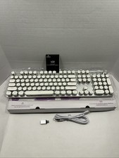 EWEADN Typewriter Style Mechanical Gaming Keyboard,104 Keys Backlit LED Keybo... picture