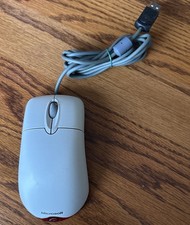 Vintage Microsoft Wheel Mouse Optical USB 1.1A White Tested Working picture