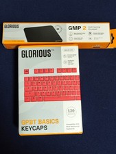 Glorious GPBT Basics Keycaps ANSI/ISO - Revive Red BRAND NEW & Black Mousepad picture