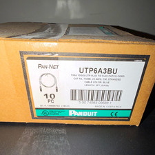 NEW Panduit UTP6A3BU Cat 6A RJ45 to RJ45 Stranded Patch Cord 3ft Blue picture